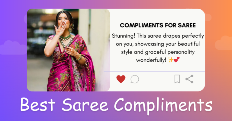 Compliments for saree