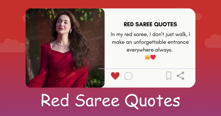 Red saree quotes