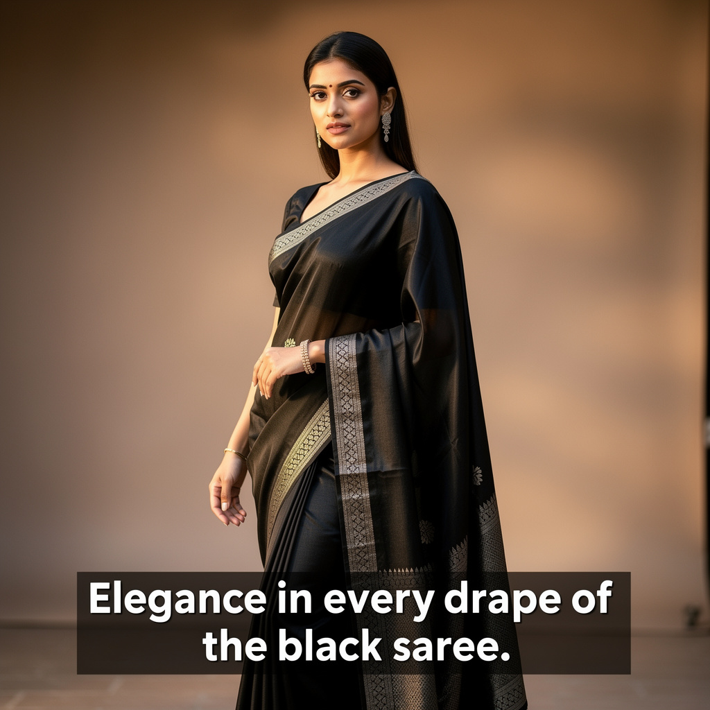 Black saree quotes
