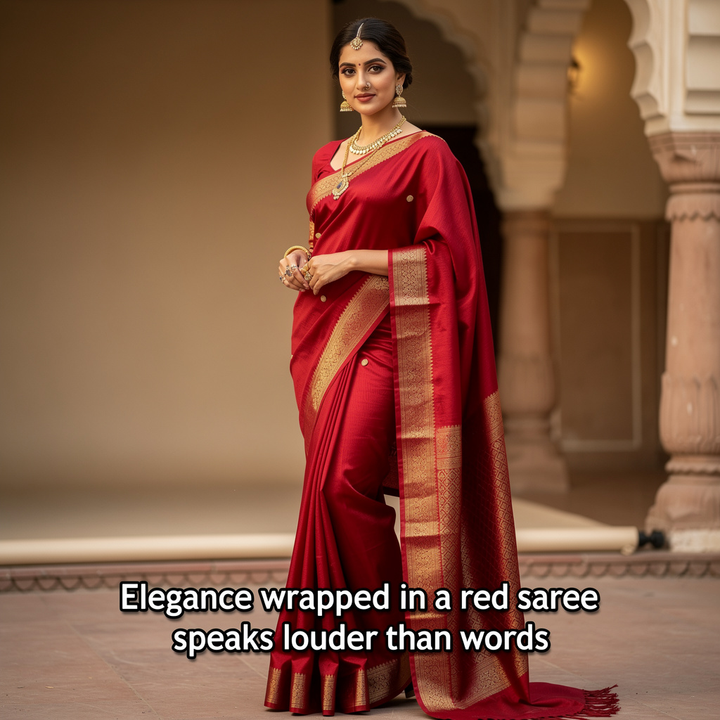 Red saree quotes