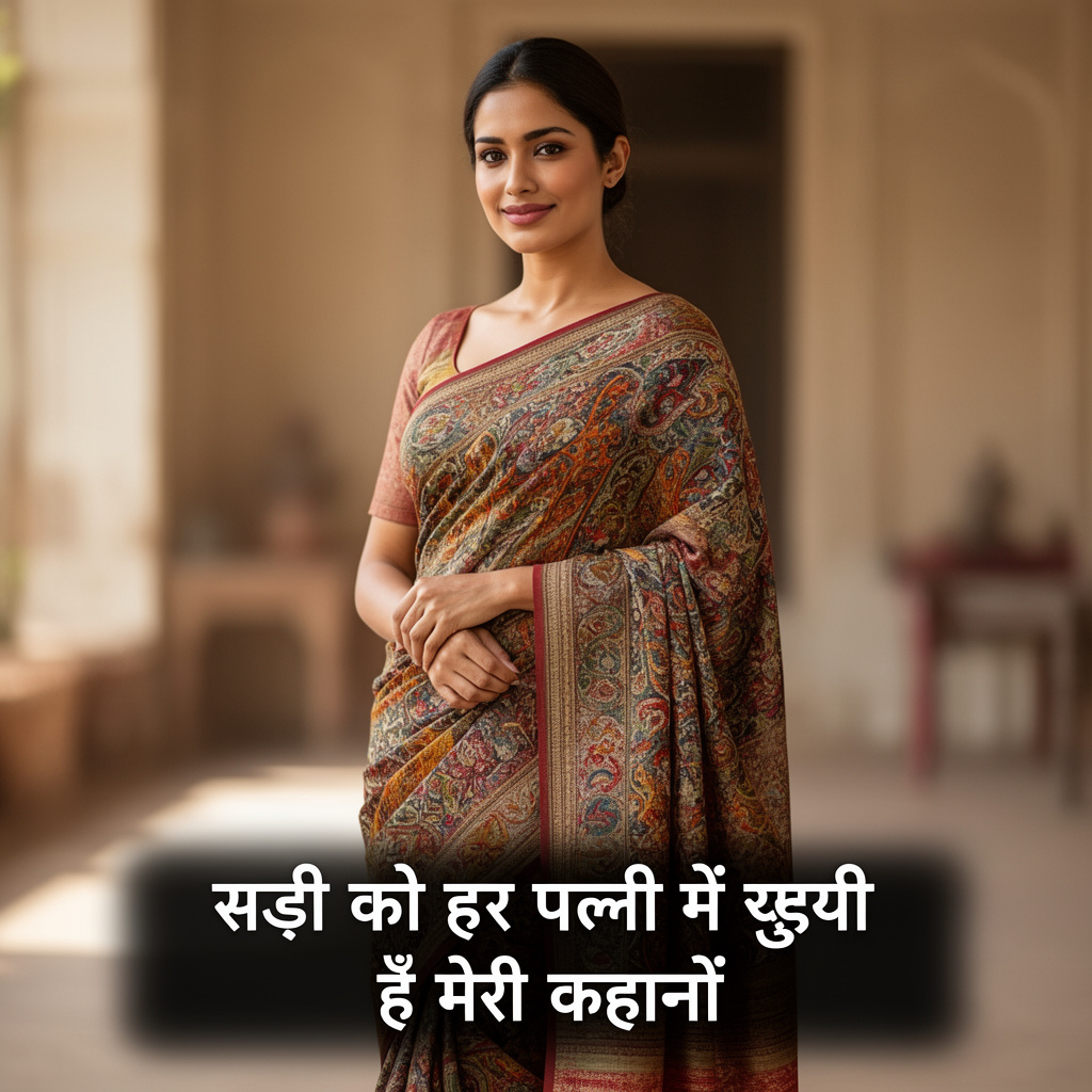 Shayari on saree in Hindi